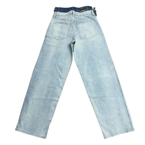 WILD FABLE JEANS DETACH WAIST LIGHT WASH 90'S RELAXED STRAIGHT MID RISE BLUE NWT - Picture 6 of 12